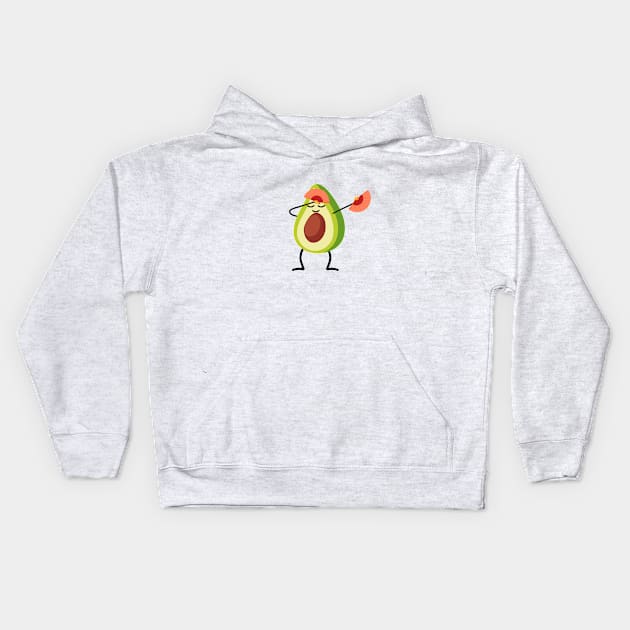 Cute Shirt, Dabbing Avocado Chinese Dance, Gift and Décor Idea Kids Hoodie by Parin Shop